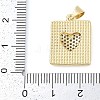 Rack Plating Brass Micro Pave Cubic Zirconia Pendants KK-P287-44B-G-3