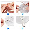 Brass Wine Glass Charm Rings KK-PH0036-43-4