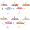 20Pcs 10 Colors Acrylic Pendants MACR-SC0001-97-5