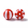 Opaque Acrylic Stripe Beads OACR-E009-02E-1