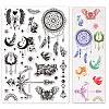 Boho Style Feather Plastic Clear Stamps DIY-WH0584-0002-1
