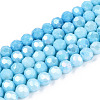 Anti-Tarnish Electroplate Glass Beads Strands EGLA-ZX010-6mm-15-1