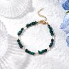 Natural Malachite Chip Beaded Bracelets for Women BJEW-JB11742-10-1