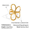 Adjustable 304 Stainless Steel Open Cuff Rings for Women SO6078-2-1