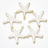 Spray Painted Alloy Pendants X-PALLOY-T065-24D-1