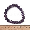 Natural Amethyst Bead Stretch Bracelets BJEW-K212-C-034-2
