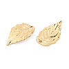 304 Stainless Steel Leaf Pendants STAS-T072-45G-2