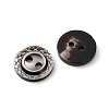 Natural Black Lip Shell Flat Round Buttons with Carved Rim LS-SH-CBA18B6-02B-06-2