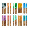 20Pcs 10 Styles Transparent Resin & Walnut Wood Big Pendants RESI-TA0001-59-2