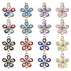 28Pcs 7 Colors Alloy Enamel Connector Charms ENAM-TA0001-87-3