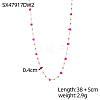 304 Stainless Steel & Glass Link Chain Necklaces for Women STAS-OY015-53G-2
