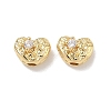 Brass Micro Pave Clear Cubic Zirconia Beads CU-CBA91C0-04G-1
