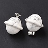 Natural Howlite Pendants G-B041-01P-18-3