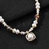 Pearl Pendant Necklaces NJEW-P325-02G-1