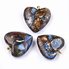 Assembled Bronzite and Imperial Jasper Pendants X-G-T111-04G-1