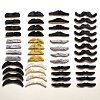 48Pcs Self-adhesive Polyester Beards and Mustaches for Masquerade Party Halloween Chrismas Cosplay Costume Supplies DIY-WH0430-037-1
