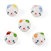 5Pcs Printed Handmade Porcelain Ceramic Beads PORC-TADJ0001-02-3