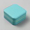 Square Imitation Leather with Velvet Jewelry Storage Zipper Cases for Bracelets CON-WH0095-187B-2