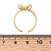 Brass Pave Clear Cubic Zirconia Cuff Rings RJEW-P173-01G-01-5