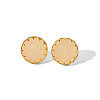 Flat Round Natural Rose Quartz Earrings MO9107-2-3