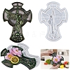 Cross DIY Jewelry Plate Silicone Molds DIY-P074-03-1