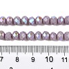 Electroplate Opaque Solid Color Glass Beads Strands EGLA-A044-P4mm-L13-4