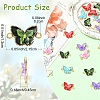 12Pcs 6 Colors Alloy Enamel Connector Charms ENAM-YW0008-53-3