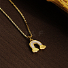 Stainless Steel Pendant Necklace GF6823-2-2