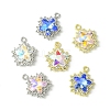 6Pcs 6 Colors Rack Plating Alloy with Rhinestone Pendants FIND-FS0002-54-2