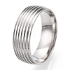 201 Stainless Steel Grooved Finger Ring Settings STAS-WH0047-04S-2