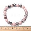 Natural Zebra Jasper Bead Stretch Bracelets BJEW-K212-B-035-5