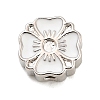 Flower Brass Enamel Bead Rhinestone Settings KK-H527-01P-02-1