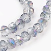 Electroplate Glass Beads Strands GLAA-K027-HR-B-4