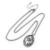 Tibetan Style Zinc Alloy Viking Pendant Necklaces NJEW-Z062-01AS-02-4