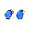 Ion Plating(IP) 304 Stainless Steel Teardrop Stud Earrings EJEW-Z068-36G-01-4