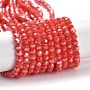 Electroplate Opaque Glass Beads Strands EGLA-A035-P4mm-A03-1