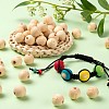 104Pcs 26 Style Unfinished Natural Wood European Beads WOOD-LS0001-03-6