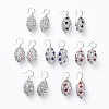 (Jewelry Parties Factory Sale)Glass Dangle Earrings EJEW-G256-14P-1