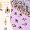 3Pcs Brass Micro Pave Cubic Zirconia Links Connectors KK-YW0003-49LG-02-3
