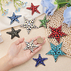 CHGCRAFT 10Pcs 10 Style Star Shape Felt Ornament Accessories DIY-CA0005-97-3