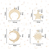 SUPERFINDINGS 32Pcs 8 Styles Brass Connector Charms KK-FH0005-77-2
