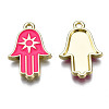 Spray Painted Alloy Pendants PALLOY-Q436-009C-NR-3