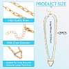 2Pcs Brass Necklaces NJEW-TAC0045-3