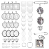 DIY Blank Dome Alloy Glass & Iron Brooch Jewelry Making Kits for Wedding Bouquet Ornaments DIY-UN0006-25-1