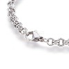 Tarnish Resistant 304 Stainless Steel Cable Chain Bracelets BJEW-P237-21P-01-2