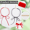 2Pcs 2 Colors Bowknot Velvet Choker Necklaces for Women NJEW-CY0001-01-5
