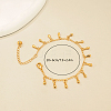 Elegant Brass Teardrop Tassel Anklets for Women RZ6656-5
