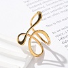 304 Stainless Steel Open Cuff Rings for Women RJEW-Z077-01G-08-3