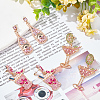 3 Pairs 3 Style Rhinestone Wine Glass Dangle Stud Earrings EJEW-AN0003-61-7