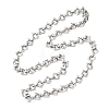 304 Stainless Steel Rhombus Link Chain Necklaces for Women Men NJEW-F363-02P-4